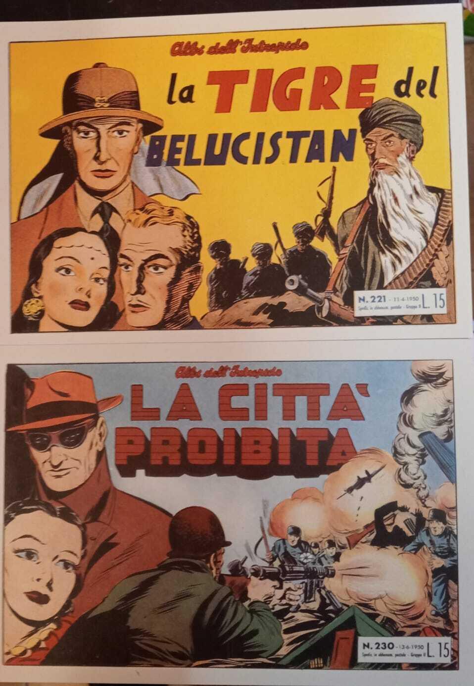 Albi dell'intrepido. Serie dal n. 221 al n. 230. Ristampa anastatica