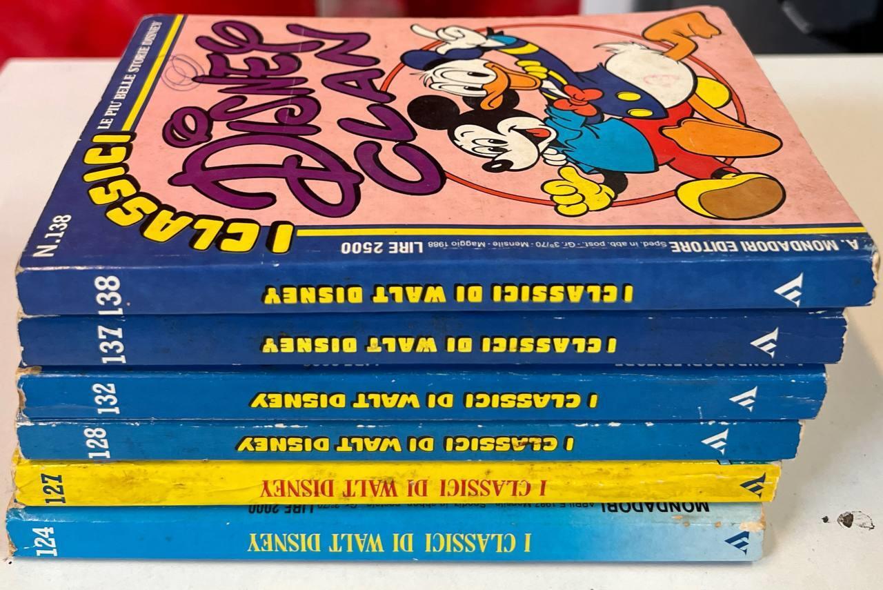 Lotto 6 volumi I Classici di Walt Disney (n° 124-127-128-132-137-138)