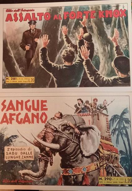 Albi dell'intrepido. Serie dal n. 281 al n. 290. Ristampa anastatica - copertina