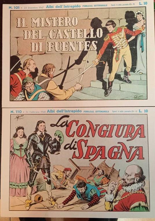 Albi dell'intrepido. Serie dal n. 101 al n. 110. Ristampa anastatica - copertina