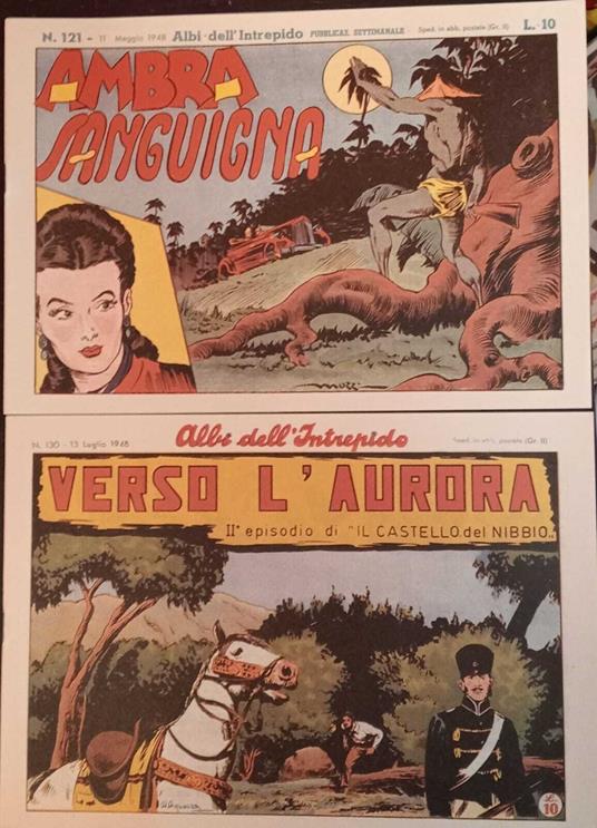 Albi dell'intrepido. Serie dal n. 121 al n. 130. Ristampa anastatica - copertina