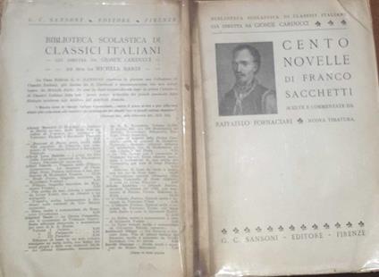 Cento novelle di Franco Sacchetti - Raffaello Fornaciari - copertina
