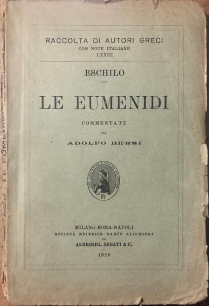Le Eumenidi - Eschilo - copertina