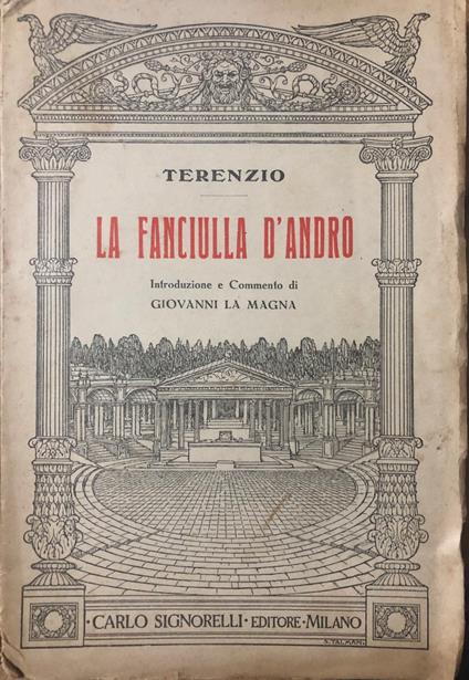 La fanciulla d'Andro - P. Afro Terenzio - copertina