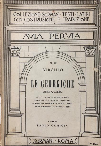 Le georgiche. Libro quarto - Publio Virgilio Marone - copertina