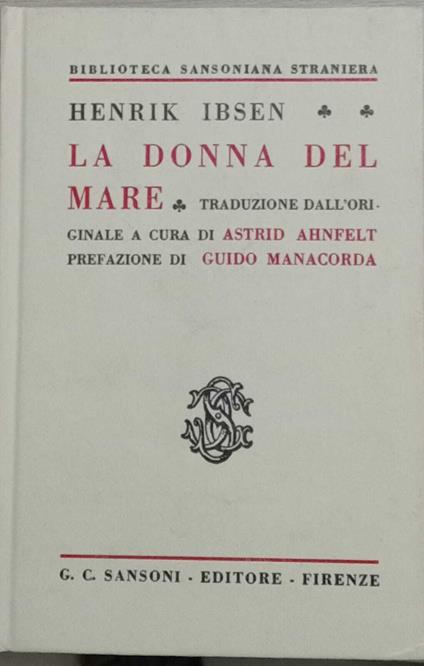 La donna del mare - Henrik Ibsen - copertina