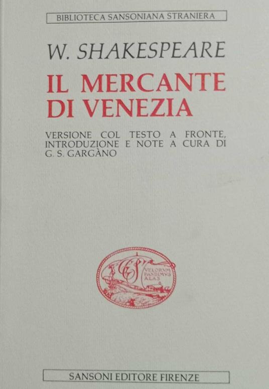 Il mercante di Venezia - William Shakespeare - copertina