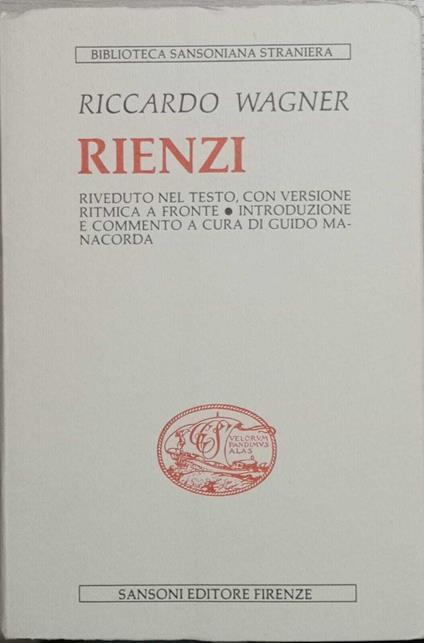 Rienzi - Richard Wagner - copertina