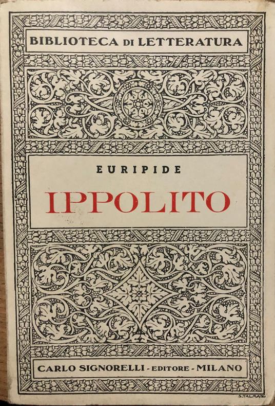 Ippolito - Euripide - copertina
