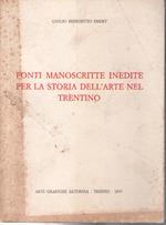 Fonti manoscritte inedite per la storia dell'arte nel Trentino