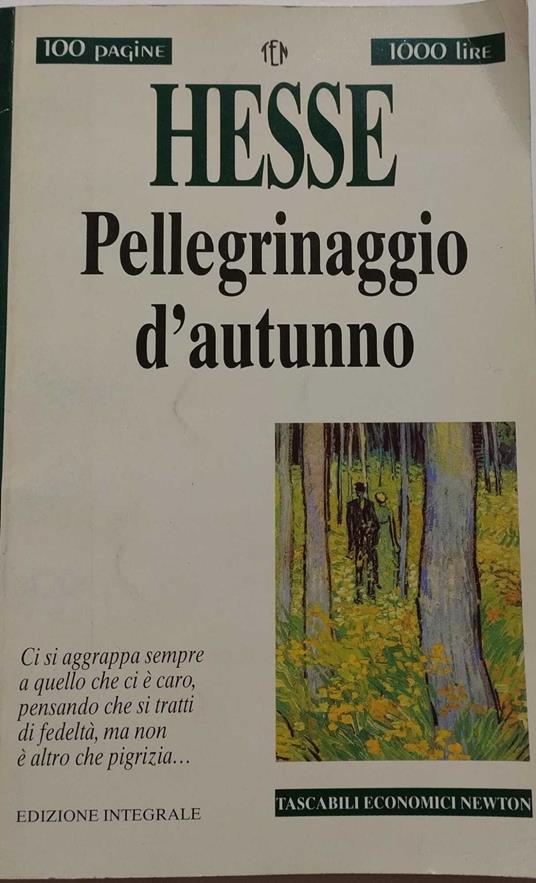 Pellegrinaggio d'autunno - Hermann Hesse - copertina