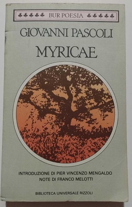 Myricae - Pascoli Giovanni - copertina