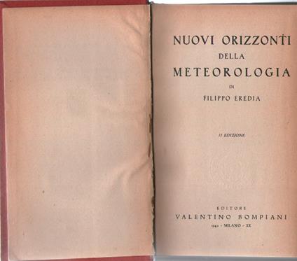 Nuovi orizzonti della meteorologia - Filippo Eredia - copertina