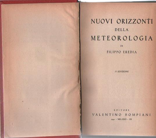 Nuovi orizzonti della meteorologia - Filippo Eredia - copertina