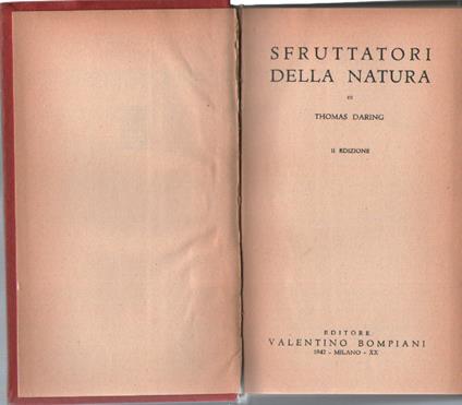 Sfruttatori della natura - Thomas Daring - copertina