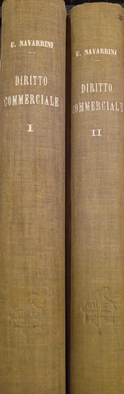 Trattato elementare di diritto commerciale (2 volumi) - Umberto Navarrini - copertina
