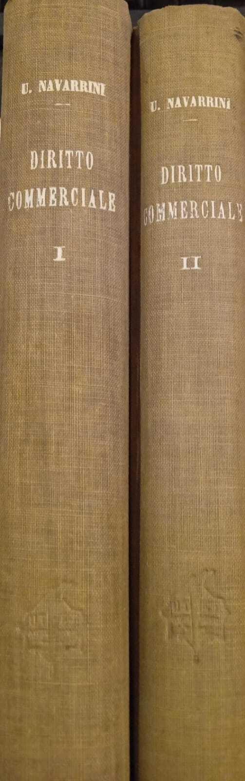Trattato elementare di diritto commerciale (2 volumi) - Umberto Navarrini - copertina