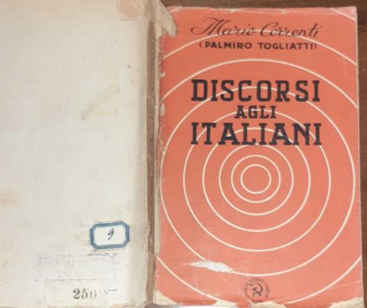 Discorsi agli italiani - Mario Correnti - copertina
