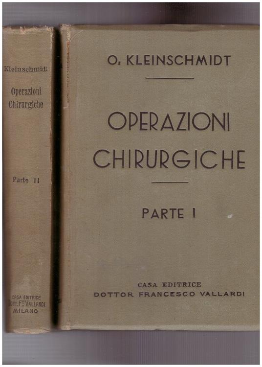 Operazioni chirurgiche. Parte I e Parte II - copertina