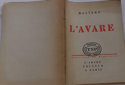 L' AVARE. Comédie - Molière - copertina