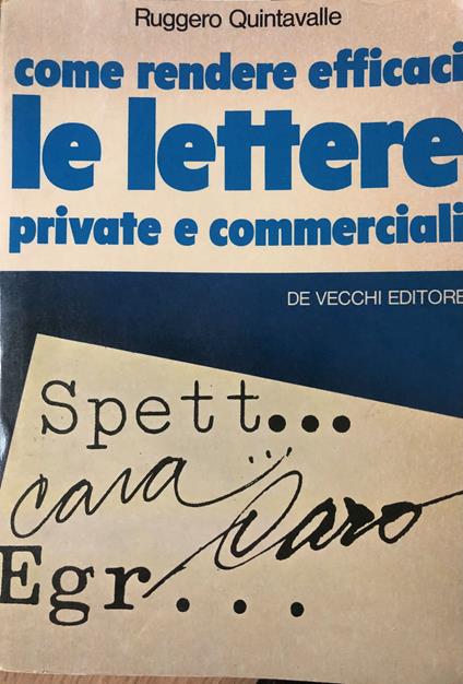 Come rendere efficaci le lettere private e commerciali - copertina