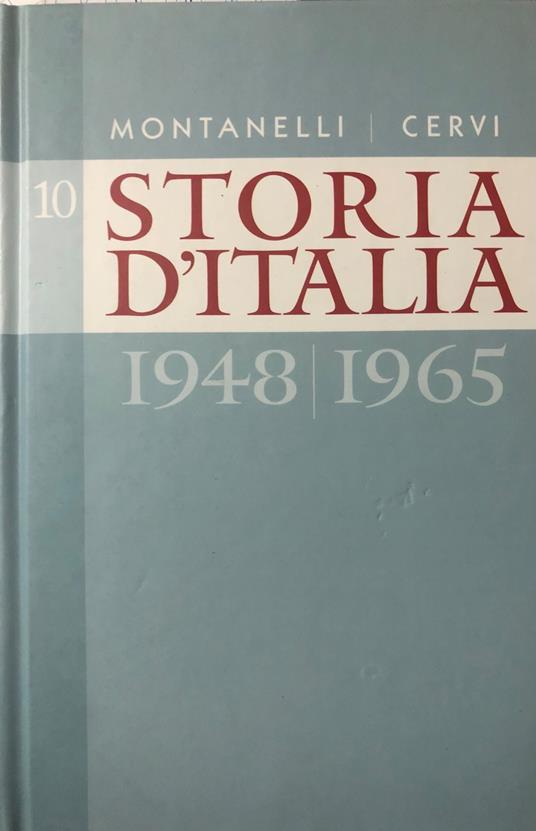 Storia d'Italia dal 1948 al 1965. Volume X - Montanelli - copertina