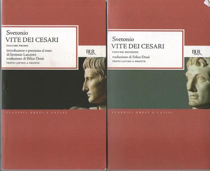 Vite dei Cesari. Testo latino a fronte. 2 voll - C. Tranquillo Svetonio - copertina