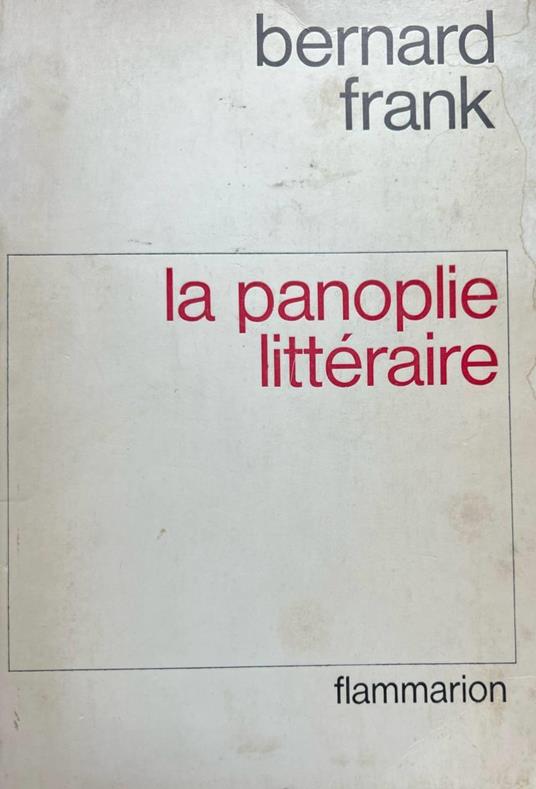 La Panoplie littéraire - Bernard Frank - copertina