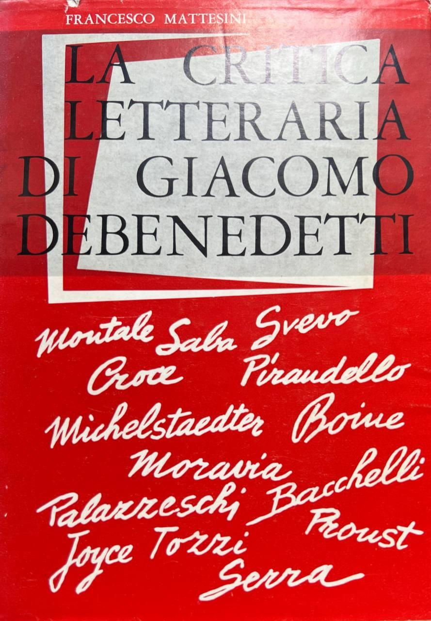 La critica letteraria di Giacomo Debenedetti