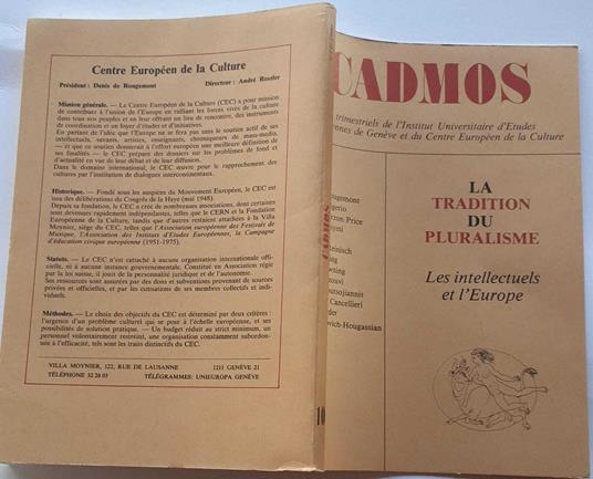 La tradition du pluralisme. Les intellectuels et l'Europe - copertina