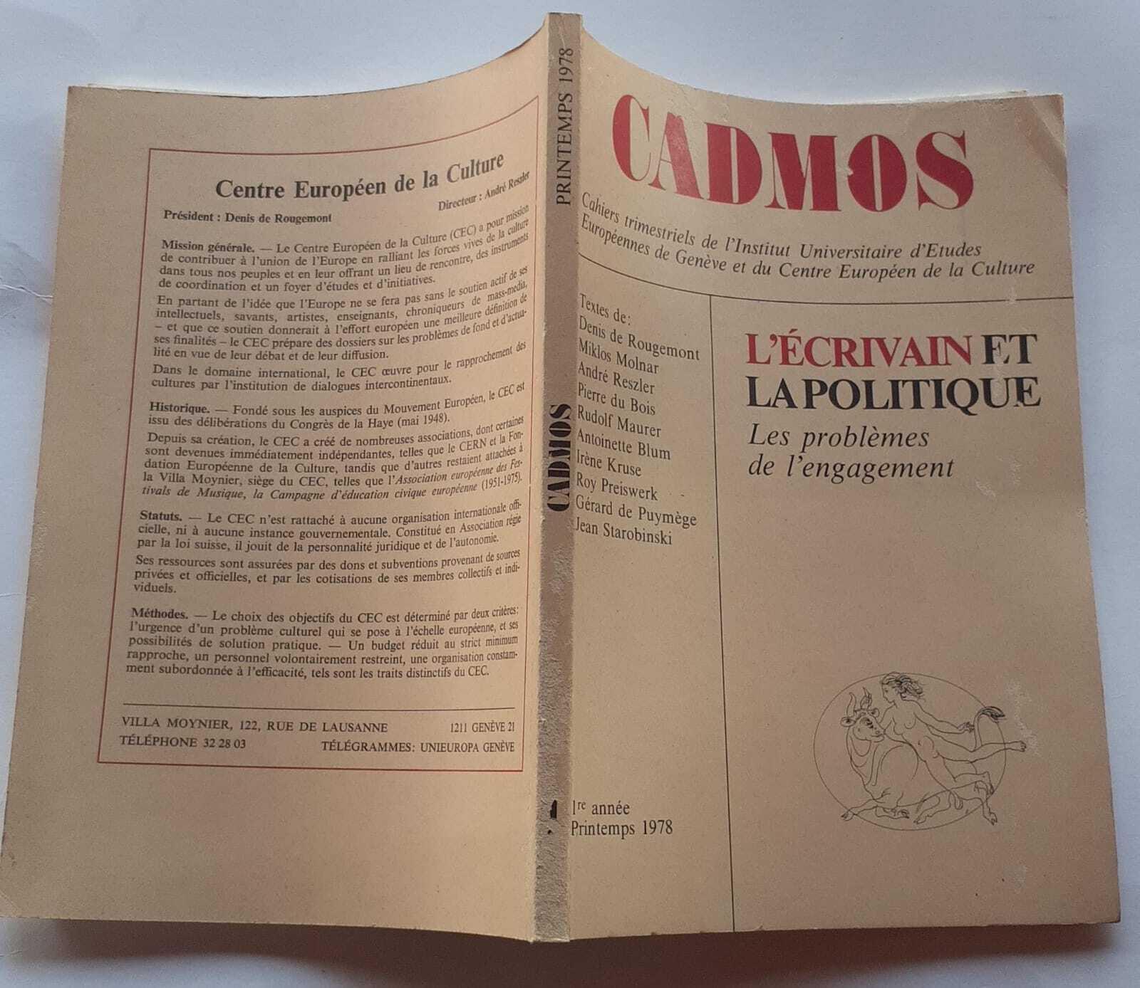 L' écrivain et la politique. Les problèmes de l'engagement