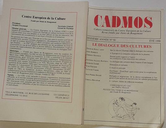 Le dialogue des cultures - copertina