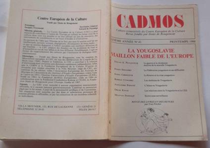 La Yougoslavie maillon faible de l'Europe - copertina