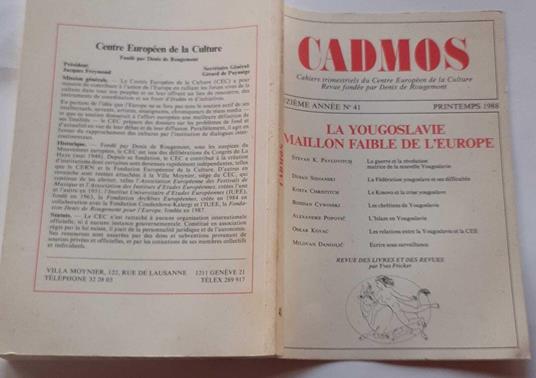 La Yougoslavie maillon faible de l'Europe - copertina