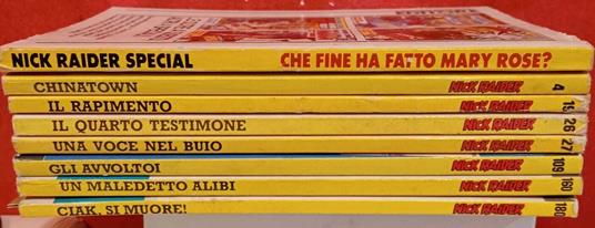 Lotto 8 numeri di Nick Raider. Numeri in descrizione - copertina