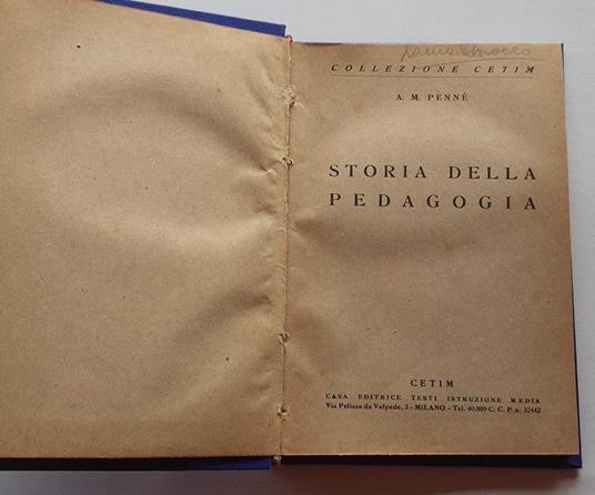 Storia della pedagogia - copertina
