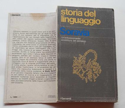 Storia del linguaggio - Giulio Soravia - copertina