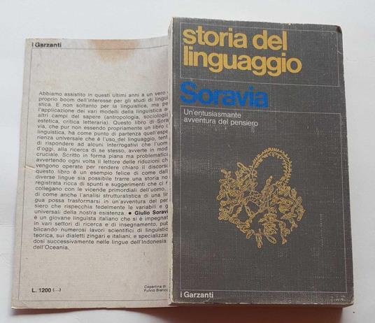 Storia del linguaggio - Giulio Soravia - copertina
