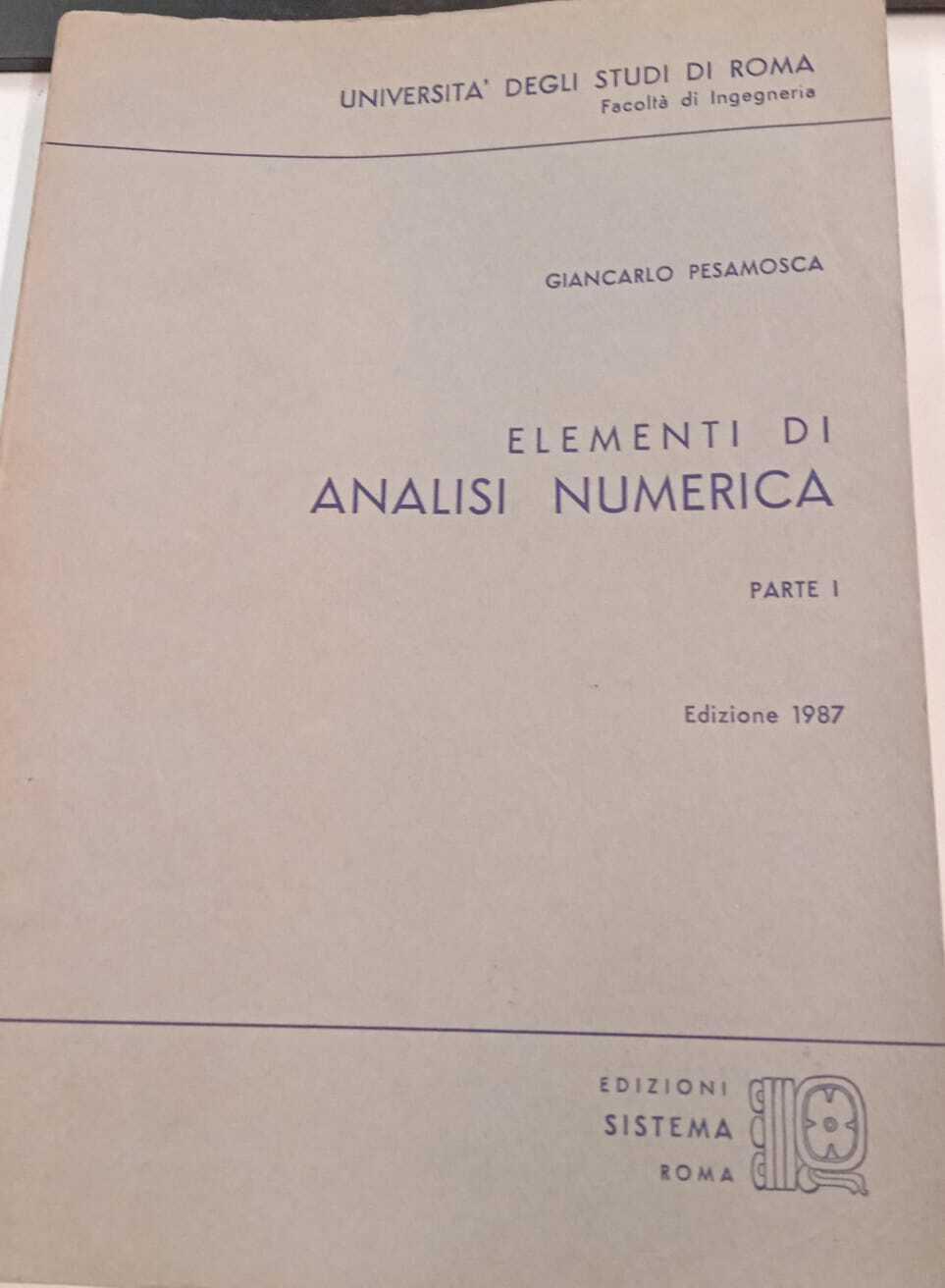 Elementi di analisi numerica (parte I)