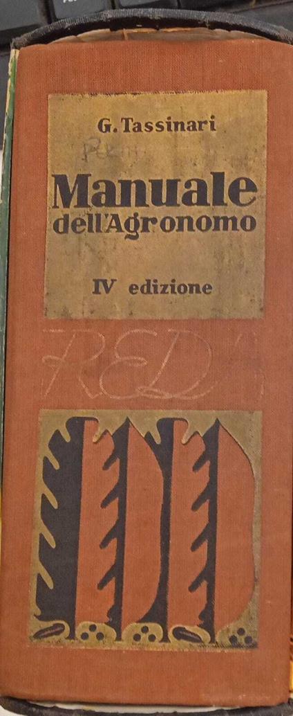 Manuale dell'agronomo - Giuseppe Tassinari - copertina