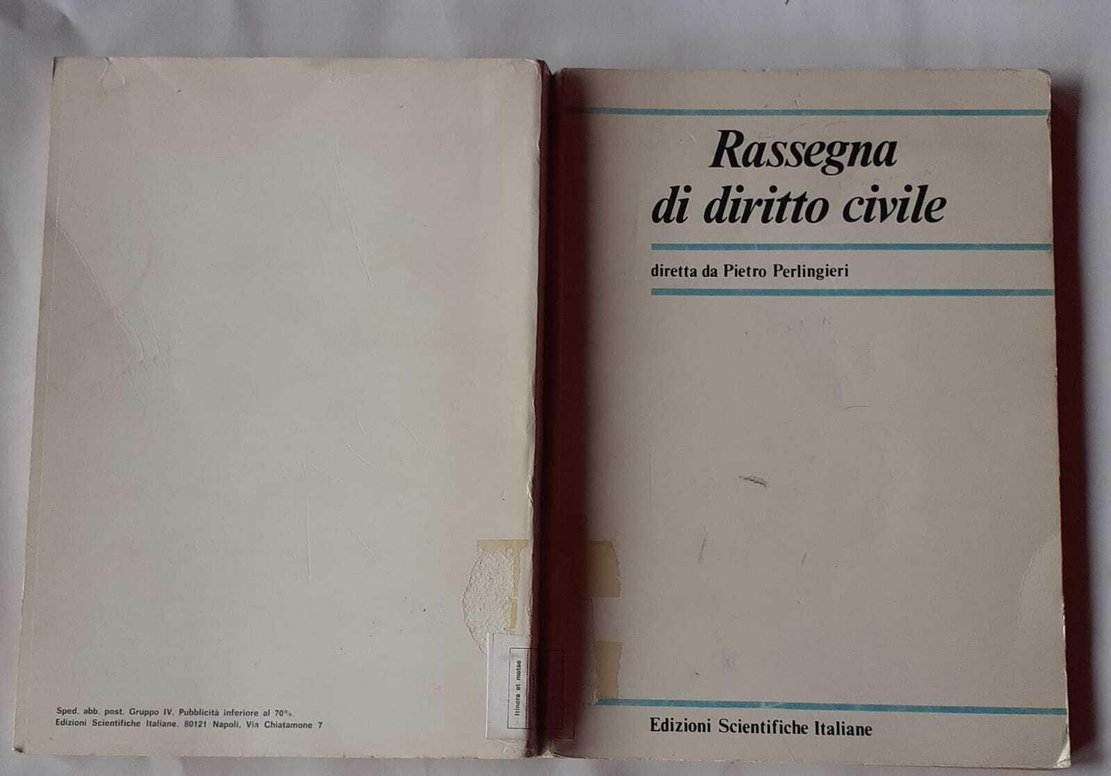 Rassegna di diritto civile. Volume 1. 1980