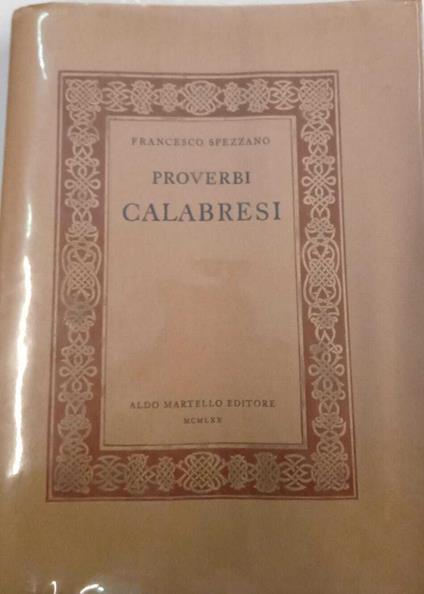 Proverbi calabresi - Francesco Spezzano - copertina