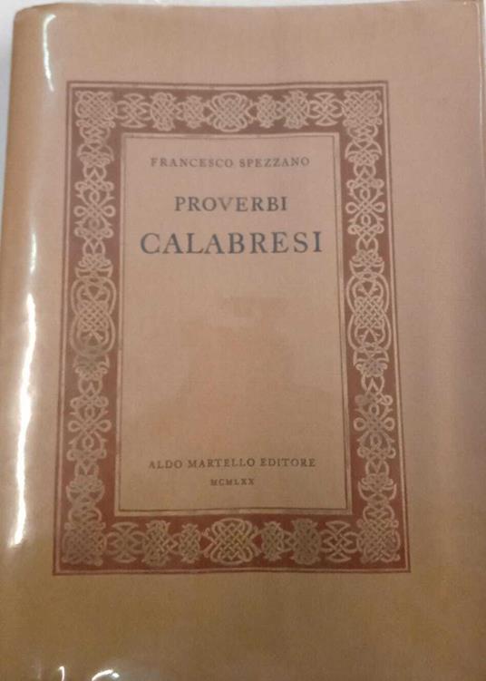Proverbi calabresi - Francesco Spezzano - copertina