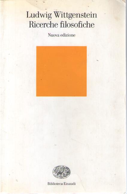 Ricerche filosofiche - Ludwig Wittgenstein - copertina