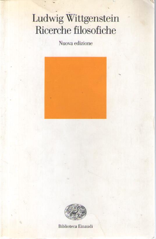 Ricerche filosofiche - Ludwig Wittgenstein - copertina