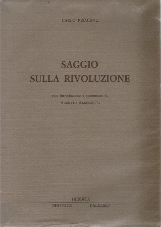 Saggio sulla rivoluzione - Carlo Pisacane - copertina