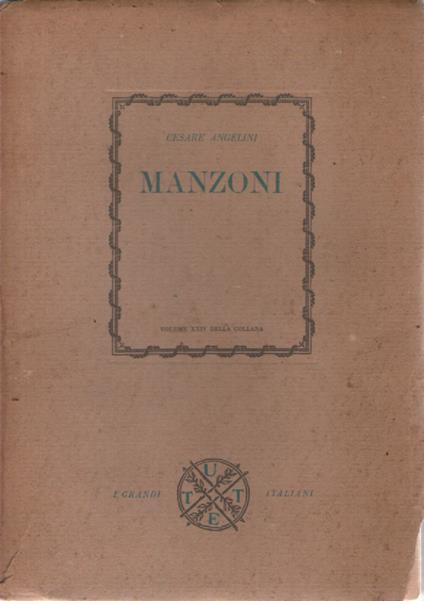 Manzoni - Cesare Angelini - copertina