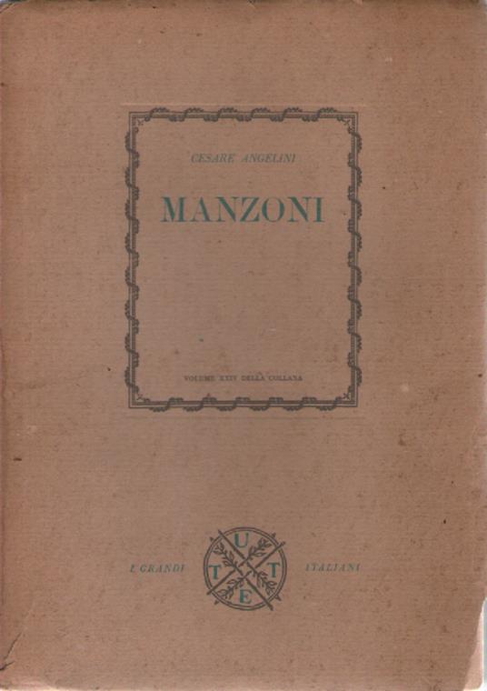 Manzoni - Cesare Angelini - copertina