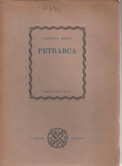 Petrarca - Umberto Bosco - copertina