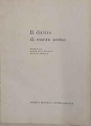 Il diritto di essere uomo - copertina